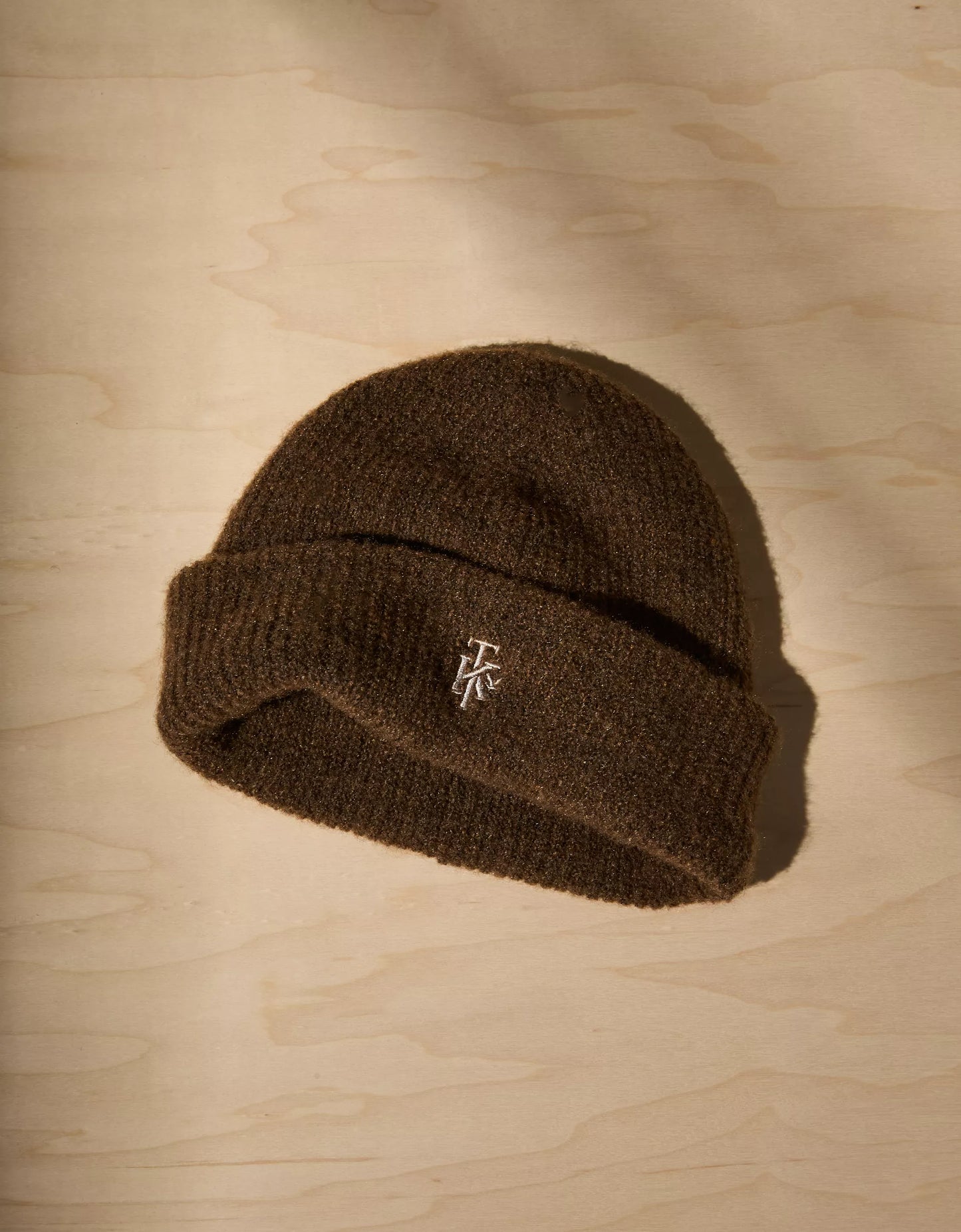 AE x Tru Kolors Double Layer Ribbed Beanie Brown