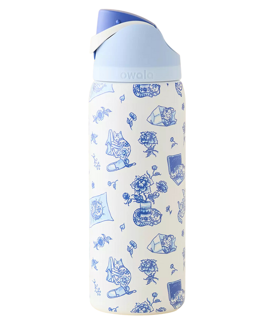 Owala FreeSip 32 oz Delft Cat "Pre-Venta"