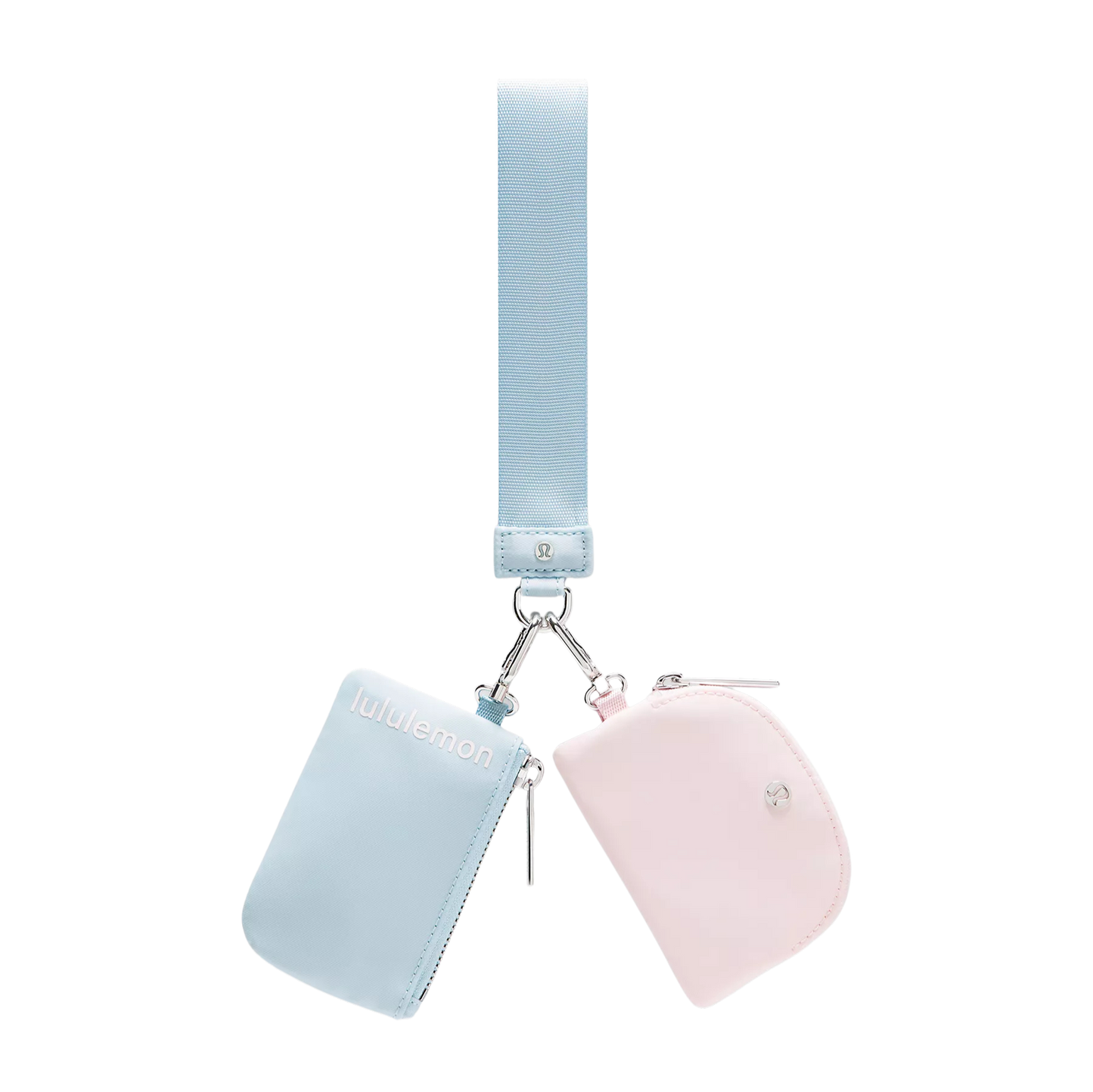 Dual Pouch Wristlet Foam Cloud/Pink Pearl/Silver