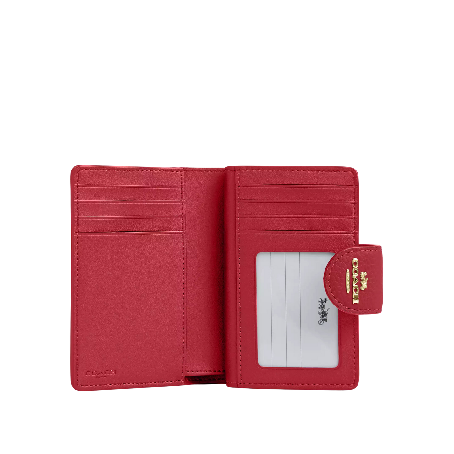 Coach Medium Corner Zip Wallet - Rojo