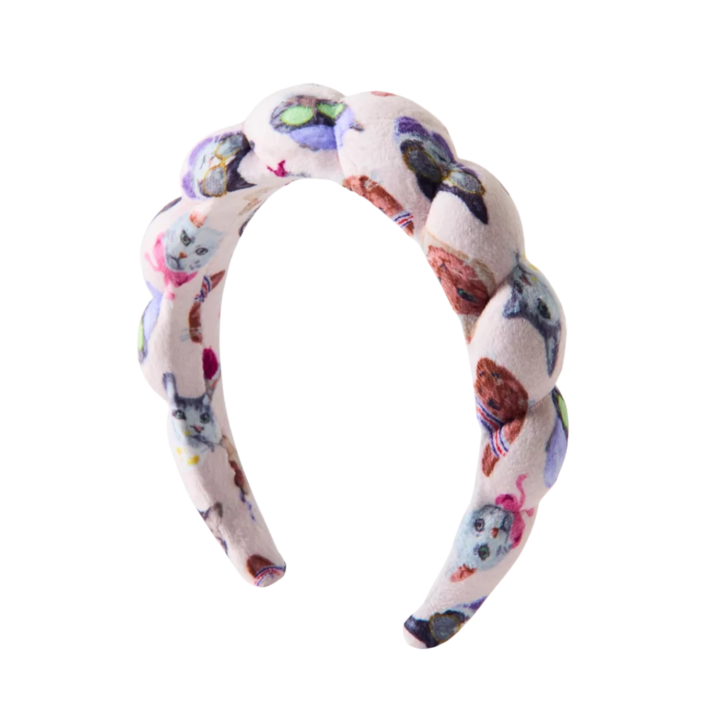 Cat Collage UO Spa Day Bubble Headband PREVENTA