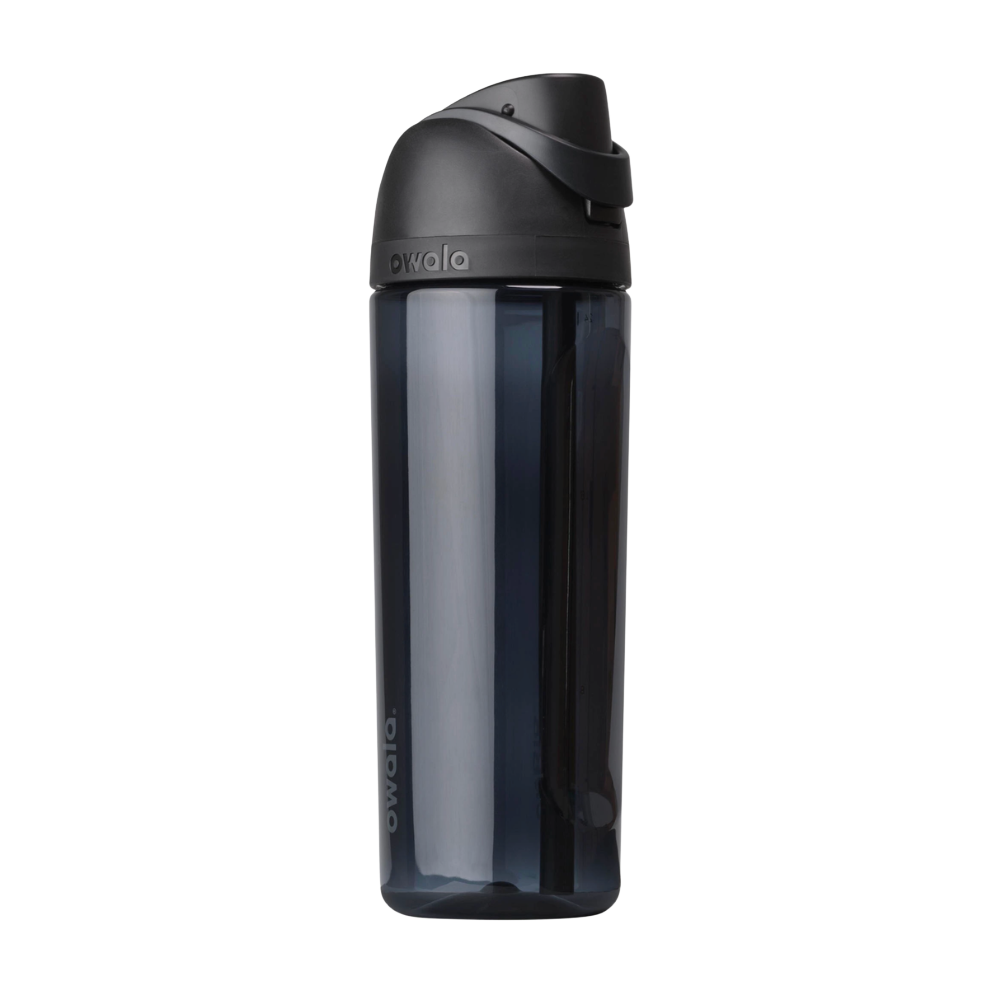 Owala FreeSip 25 oz Clear Tritan Botella de Plástico en Very Very Dark PREVENTA