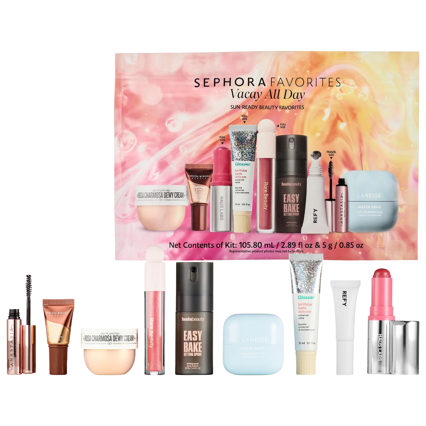 Sephora Favorites Vacay All Day Makeup and Skincare Value Set "Pre-Venta"