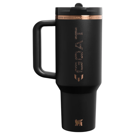 Messi Termo 40 oz Quencher Pro Tour Flip Straw Tumbler en Negro "Pre-Venta"