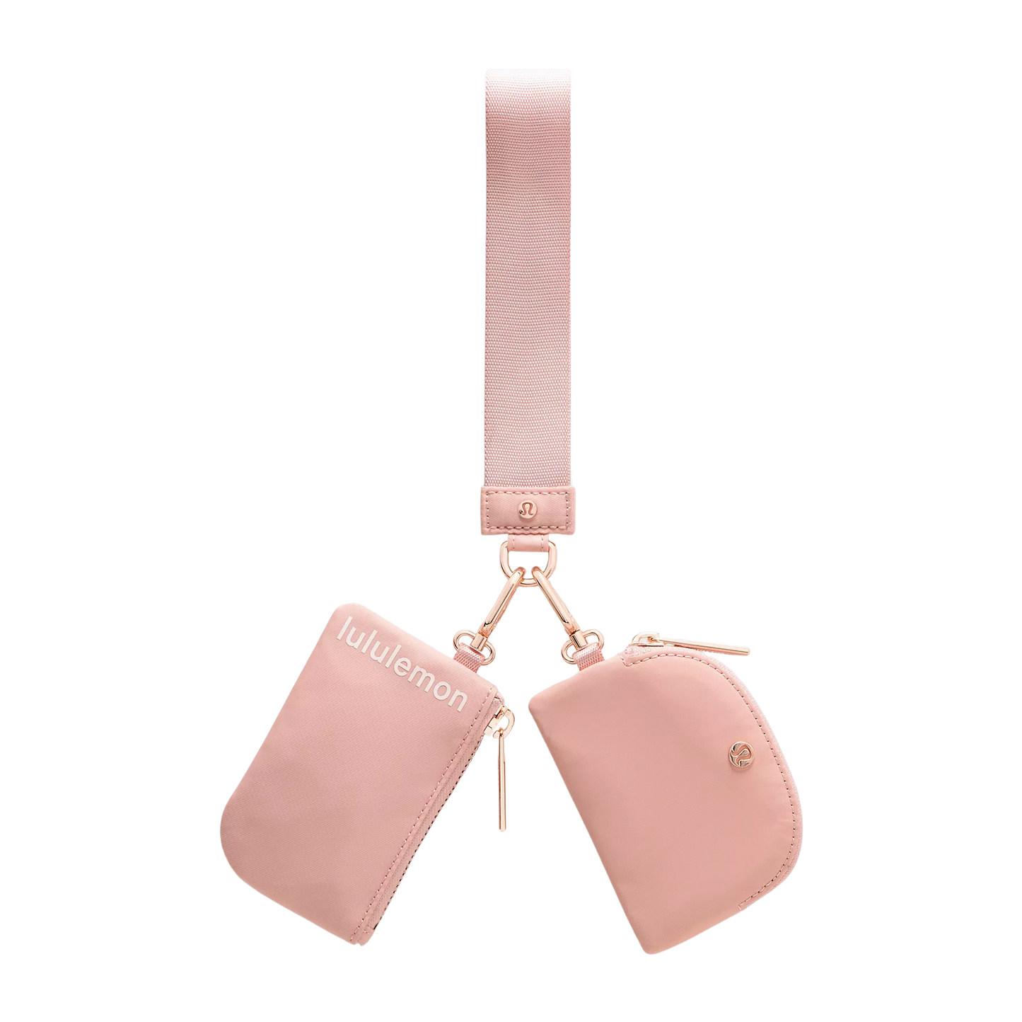 Dual Pouch Wristlet Tea Rose/Parfait Pink