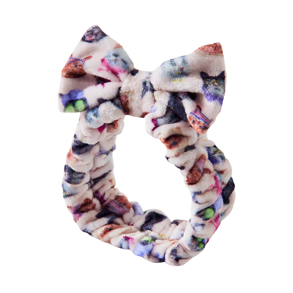 Cat Collage UO Spa Day Terry Headband PREVENTA