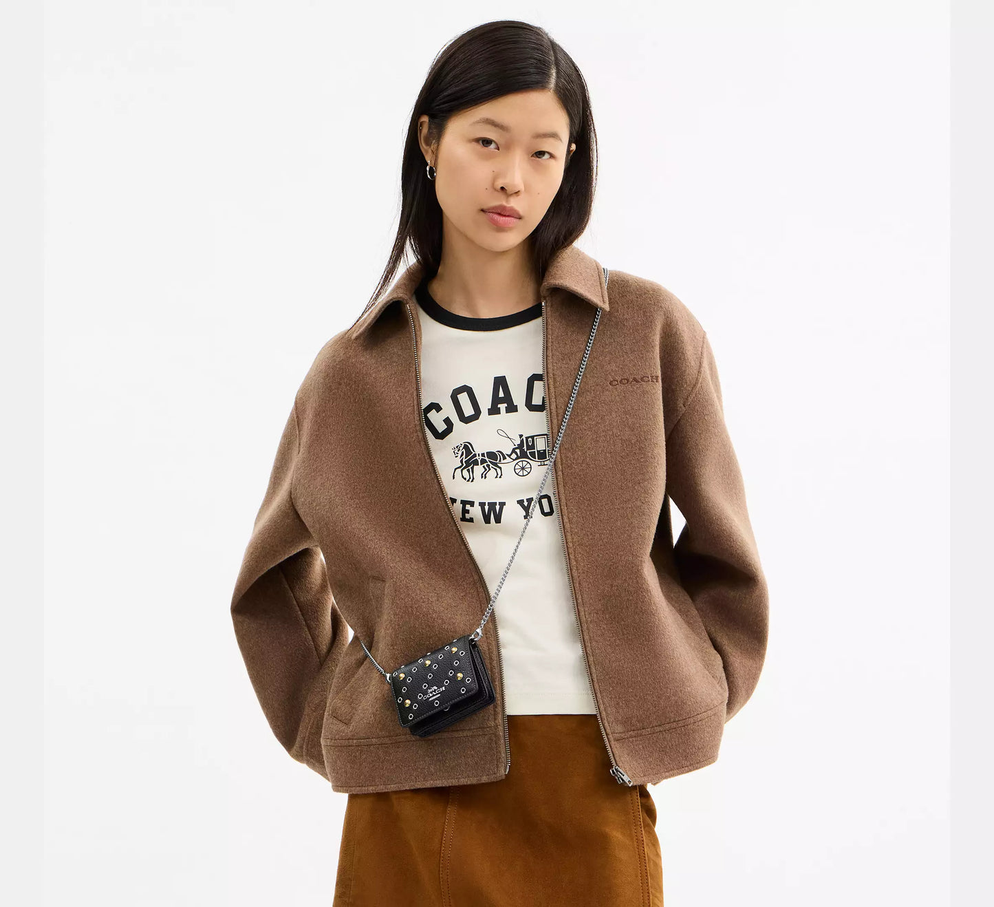 Coach Mini Wallet On A Chain With Rivets – CHICLY US