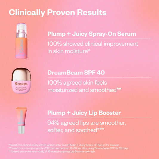 Kosas Plump + Juicy Makeup Prep Skincare Set "Pre-Venta"