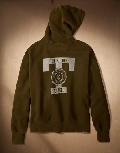 AE x Tru Kolors Heavyweight Graphic Hoodie Olive