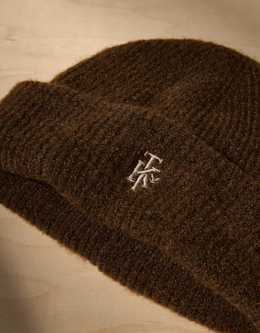 AE x Tru Kolors Double Layer Ribbed Beanie Brown