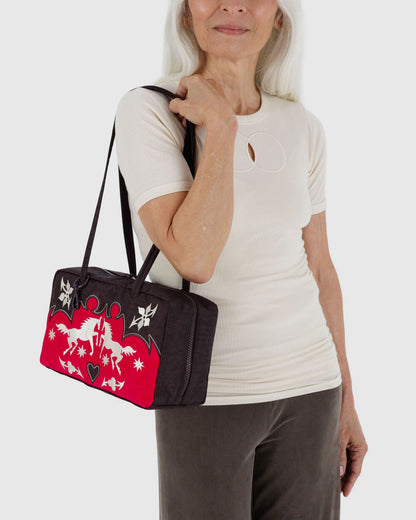 BAGGU Nylon Bowler Bag Western Appliqué "Pre-Venta"