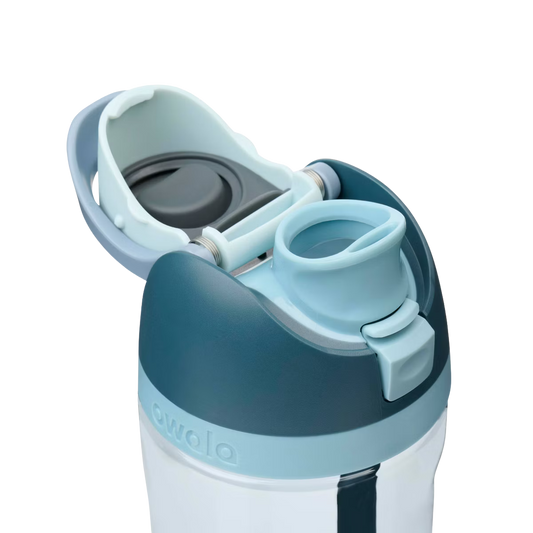 Owala FreeSip 25 oz Clear Tritan Botella de Plástico en Rain Delay PREVENTA