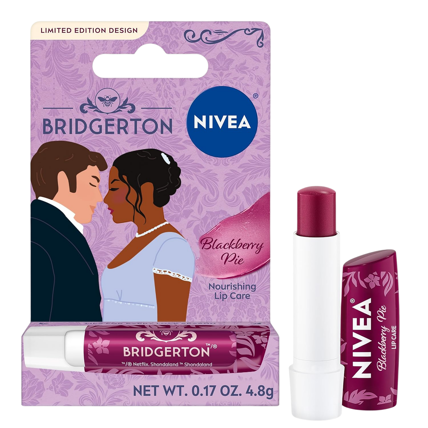 Labello NIVEA Bridgerton Lip Balm Limited Edition in Blackberry Pie "Pre-Venta"