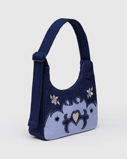 BAGGU Mini Nylon Shoulder Bag Western Appliqué "Pre-Venta"