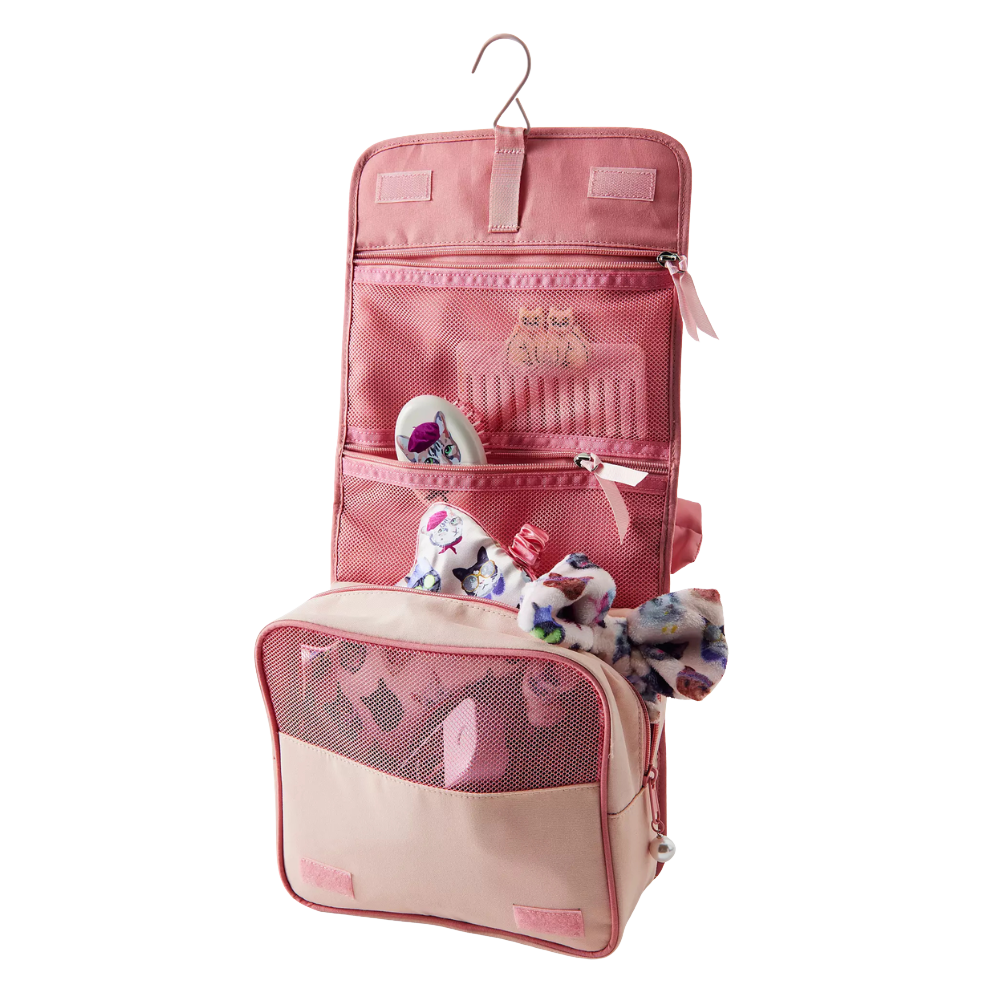 Cat Collage UO Patterned Large Travel Makeup Bag PREVENTA
