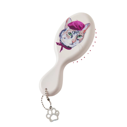 Cat Collage UO Mini Plush Hairbrush PREVENTA