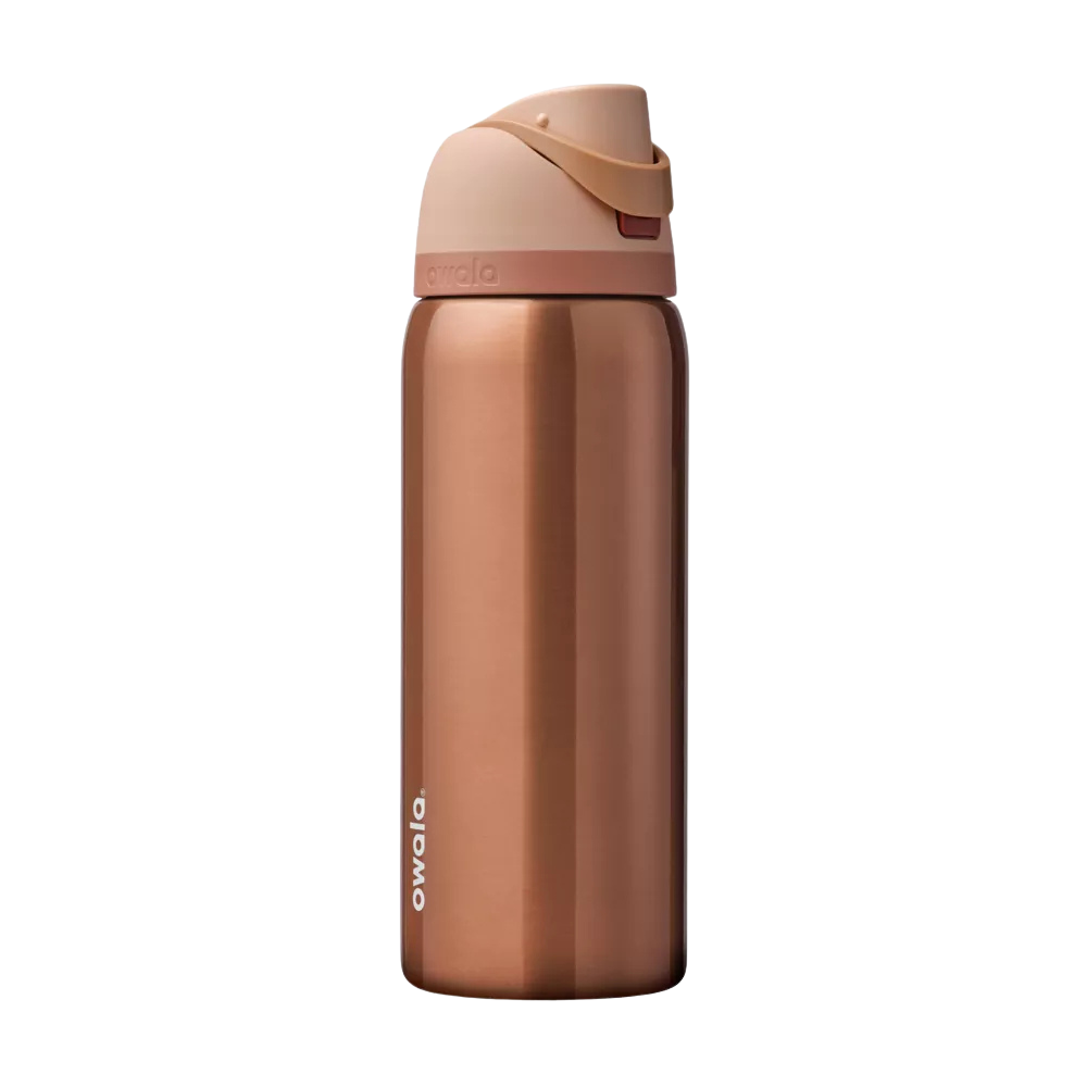 Owala FreeSip 32 oz Metallic Rose Gold