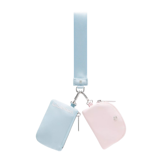 Dual Pouch Wristlet Foam Cloud/Pink Pearl/Silver
