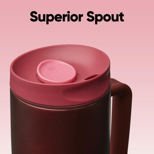 Owala SmoothSip Slider con Asa 12 oz Black Cherry