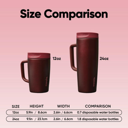 Owala SmoothSip Slider con Asa 24 oz Black Cherry "Pre-Venta"