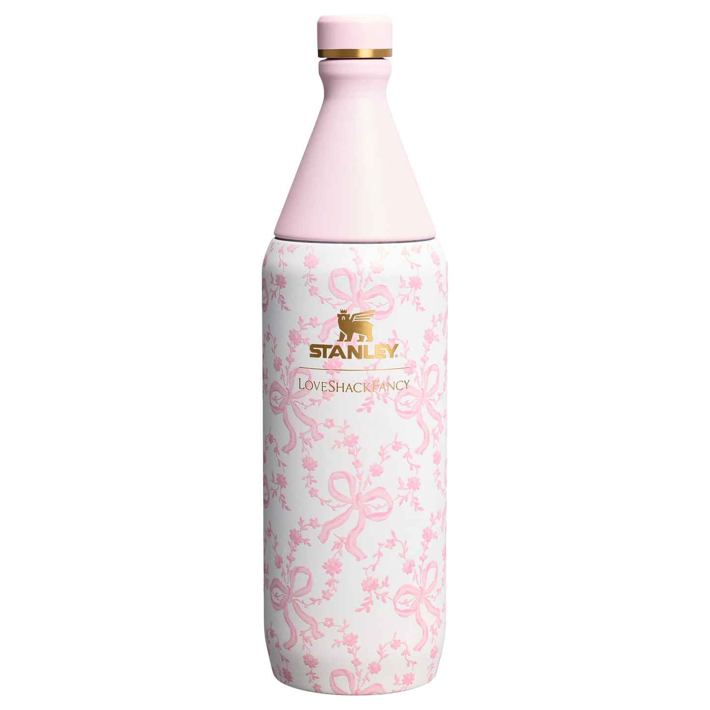 Termo 34 oz LoveShackFancy Holiday All Day Slim Bottle en Coquette Bow Chantilly PREVENTA