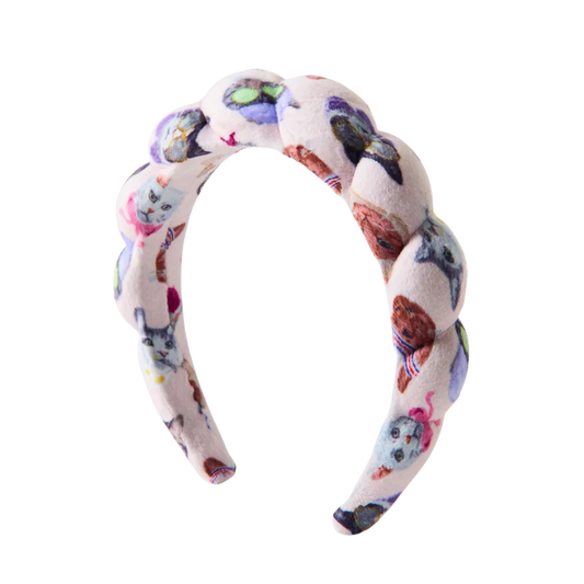 Cat Collage UO Spa Day Bubble Headband