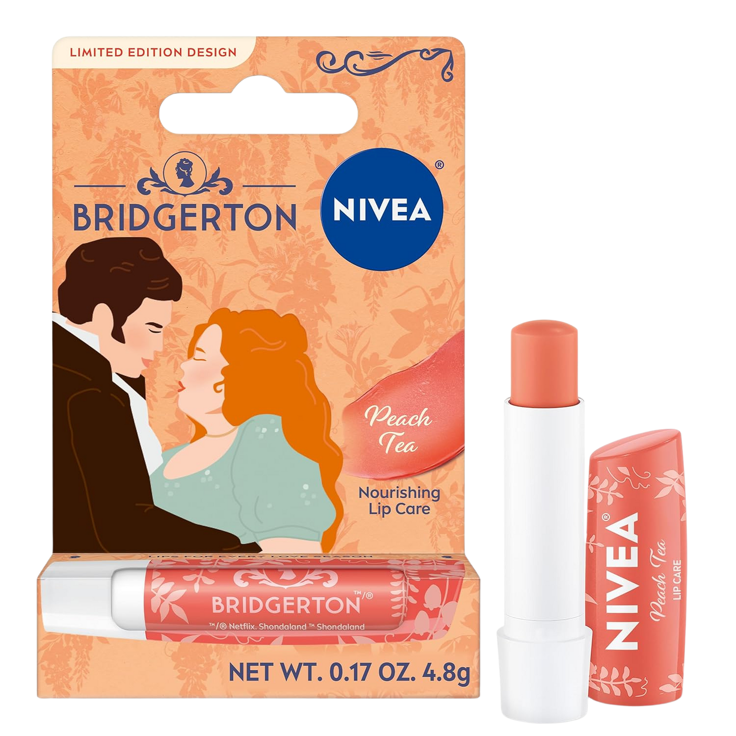 Labello NIVEA Bridgerton Lip Balm Limited Edition in Peach Teat "Pre-Venta"