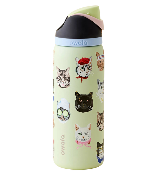 Owala FreeSip 32 oz Cat Collage