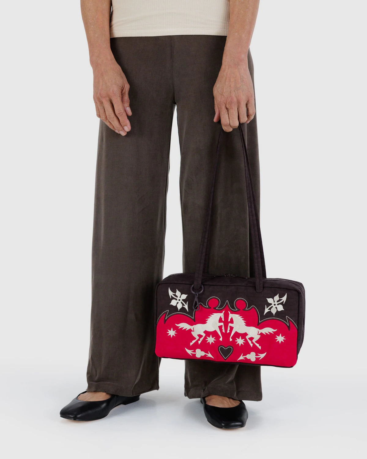 BAGGU Nylon Bowler Bag Western Appliqué "Pre-Venta"