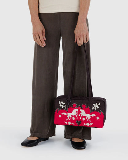 BAGGU Nylon Bowler Bag Western Appliqué "Pre-Venta"