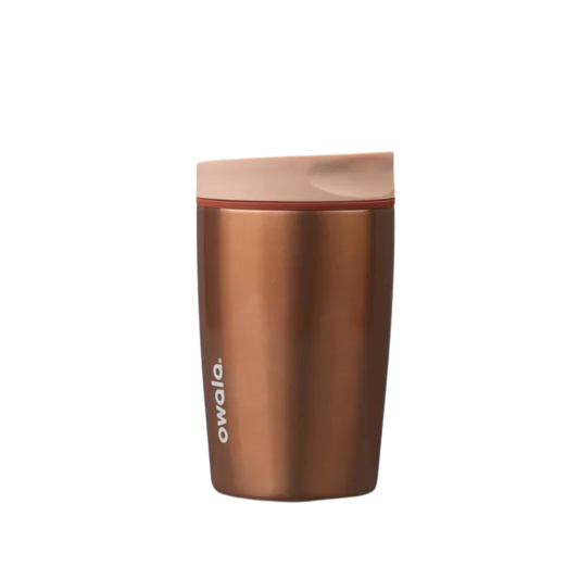 Owala SmoothSip Slider 12 oz (Cerámico) - Metallic Rose Gold