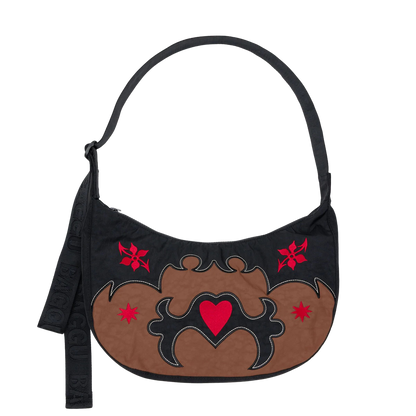 BAGGU Medium Nylon Crescent Bag Western Appliqué "Pre-Venta"