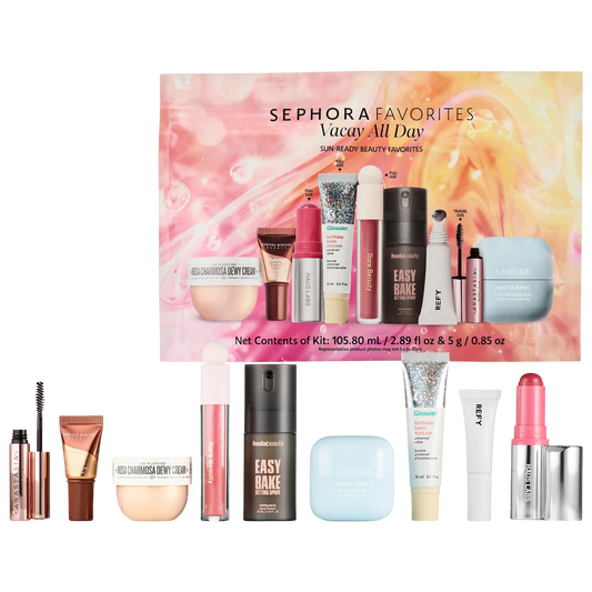 Sephora Favorites Vacay All Day Makeup and Skincare Value Set "Pre-Venta"