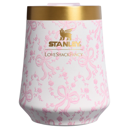 Vaso 11 oz Wine Tumbler LoveShackFancy en Coquette Bow Chantilly "Pre-Venta"