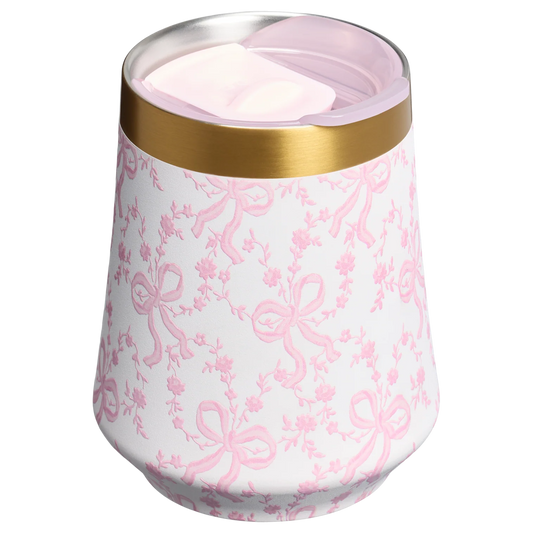 Vaso 11 oz Wine Tumbler LoveShackFancy en Coquette Bow Chantilly "Pre-Venta"