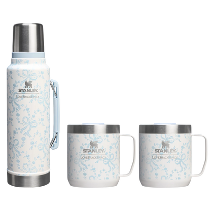 Set 3 piezas para Chocolate Caliente LoveShackFancy en Coquette Bow Winter Ice "Pre-Venta"