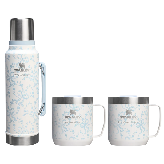 Set 3 piezas para Chocolate Caliente LoveShackFancy en Coquette Bow Winter Ice "Pre-Venta"