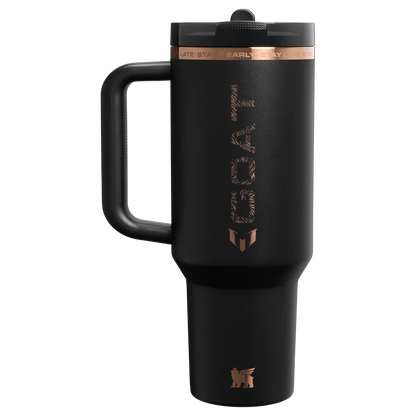 Messi Termo 40 oz Quencher Pro Tour Flip Straw Tumbler en Negro "Pre-Venta"