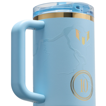 Messi Termo 40 oz Quencher Pro Tour Flip Straw Tumbler en Azul