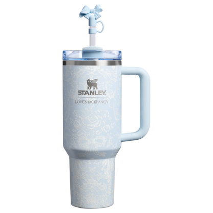 Termo 40 oz LoveShackFancy en Toscana Toile Alpine Blue "Pre-Venta"