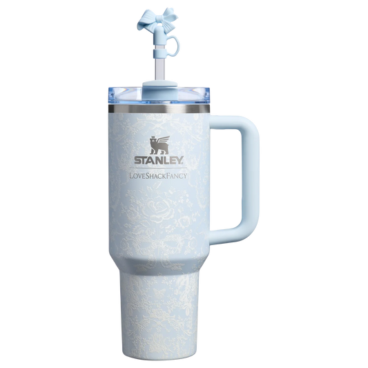 Termo 40 oz LoveShackFancy en Toscana Toile Alpine Blue "Pre-Venta"