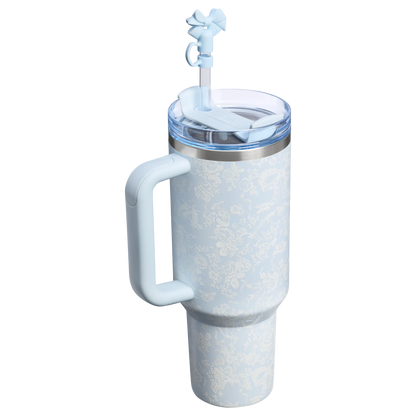 Termo 40 oz LoveShackFancy en Toscana Toile Alpine Blue "Pre-Venta"