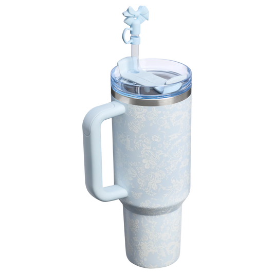 Termo 40 oz LoveShackFancy en Toscana Toile Alpine Blue "Pre-Venta"