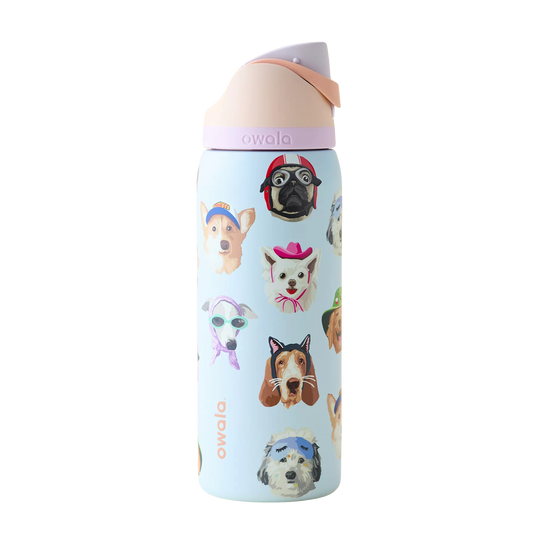 Owala FreeSip 32 oz Dog Collage