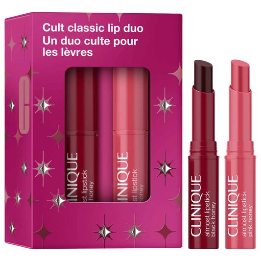 CLINIQUE Mini Cult Classic Pink & Black Honey Lip Gift Set "Pre-Venta"