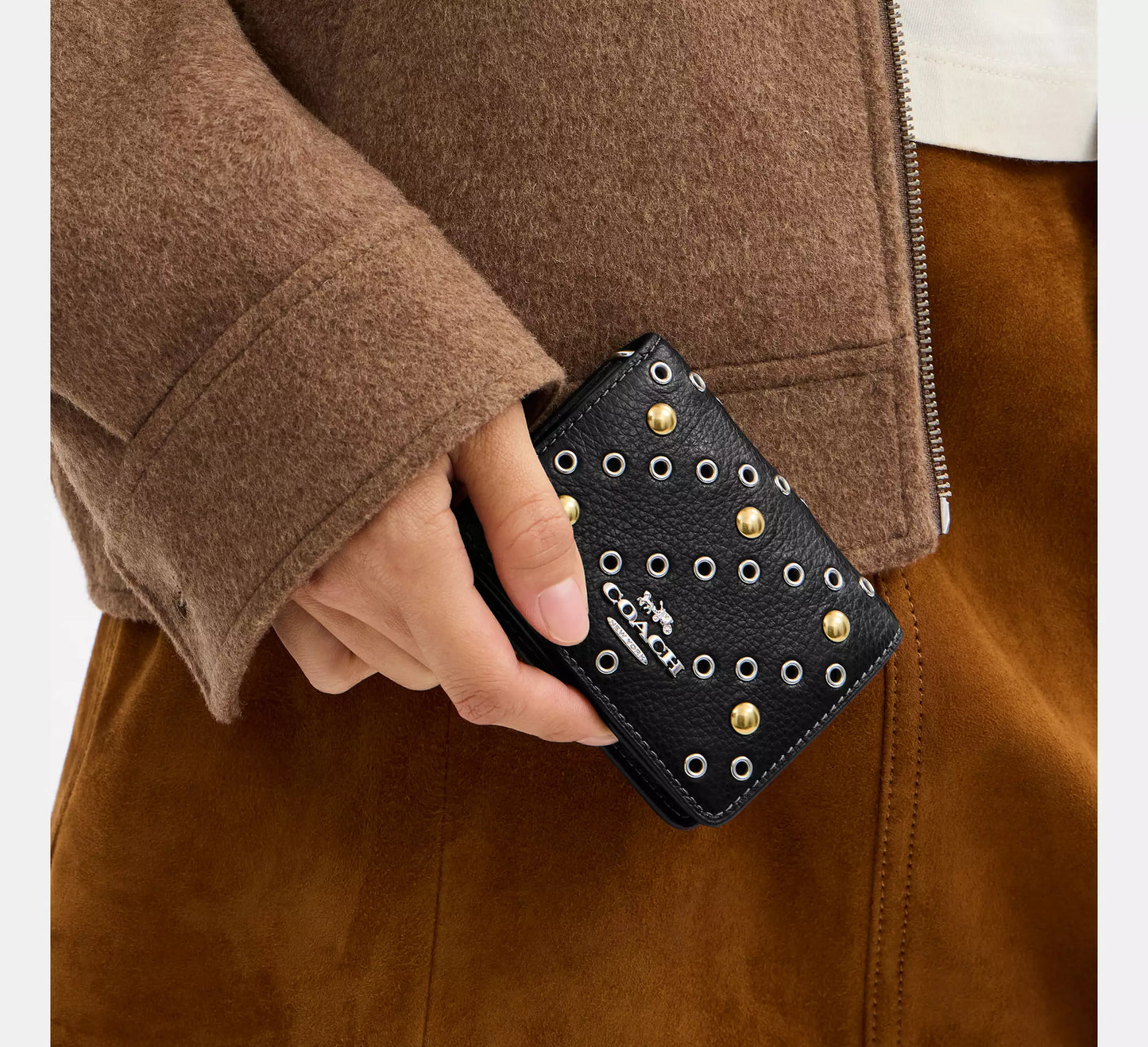 Coach Mini Wallet On A Chain With Rivets – CHICLY US