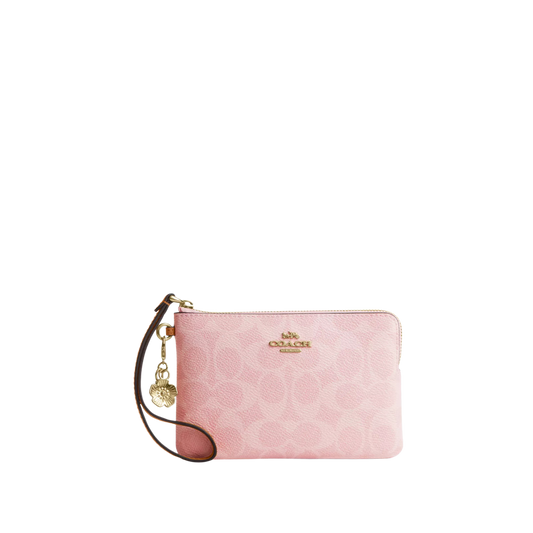 Coach Corner Zip Wristlet Powder Pink "Pre-Venta" Se envía 10 de Marzo