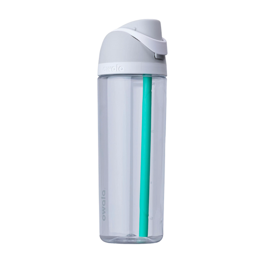 Owala FreeSip 25 oz Clear Tritan Botella de Plástico en Shy Marshmallow