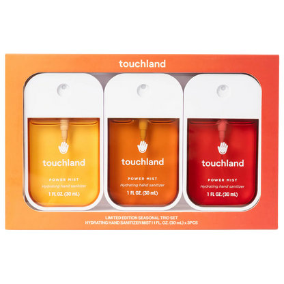 Touchland Limited Edition Power Mist Hydrating Hand Sanitizer Seasonal Trio Set "Pre-Venta"
