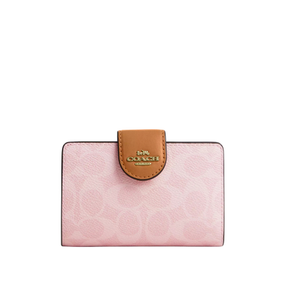 Coach Medium Corner Zip Wallet Powder Pink - CHICLY USA